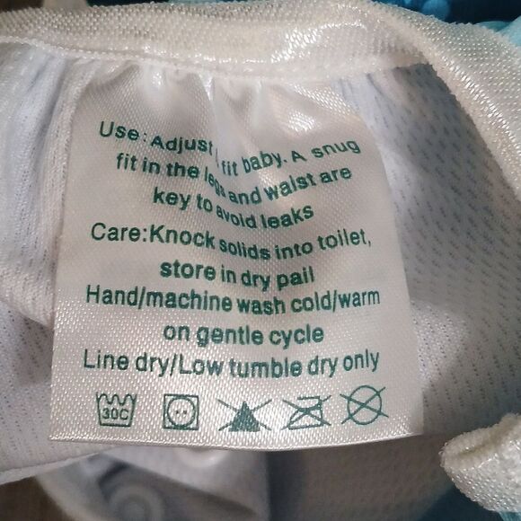 Baby Swim Diapers 2pcs Reuseable Washable & Adjustable Sz S NWOT - Picture 6 of 7